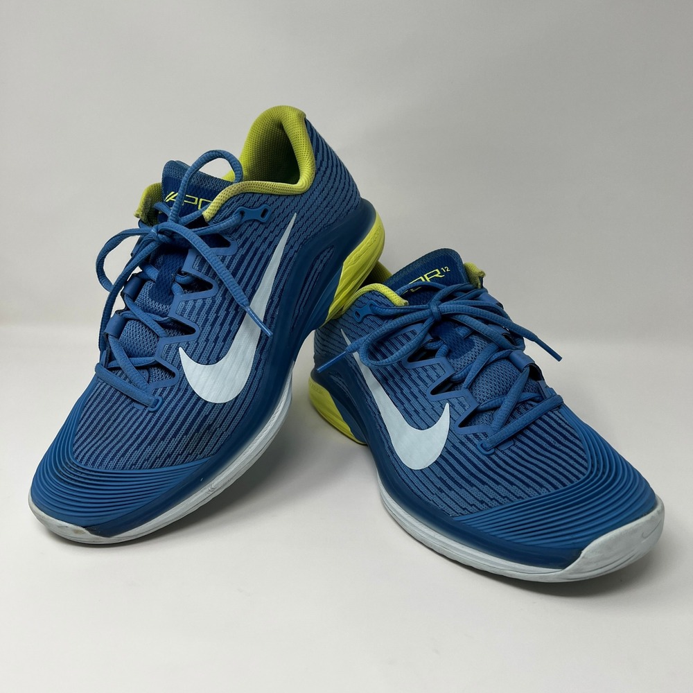 Nike Court Air Zoom Vapor 12 Blue Yellow Women's Tennis Shoes  Size 9.5